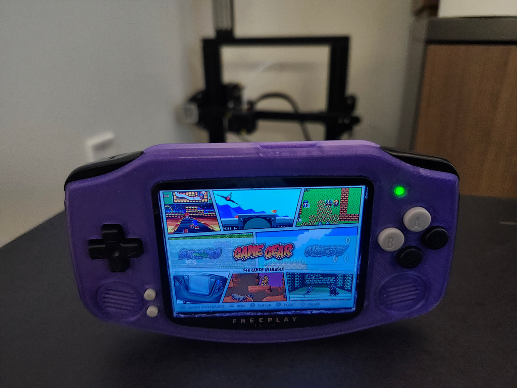 Custom Retro Handheld Console – Metallic Purple | Raspberry Pi Zero 2W Powered