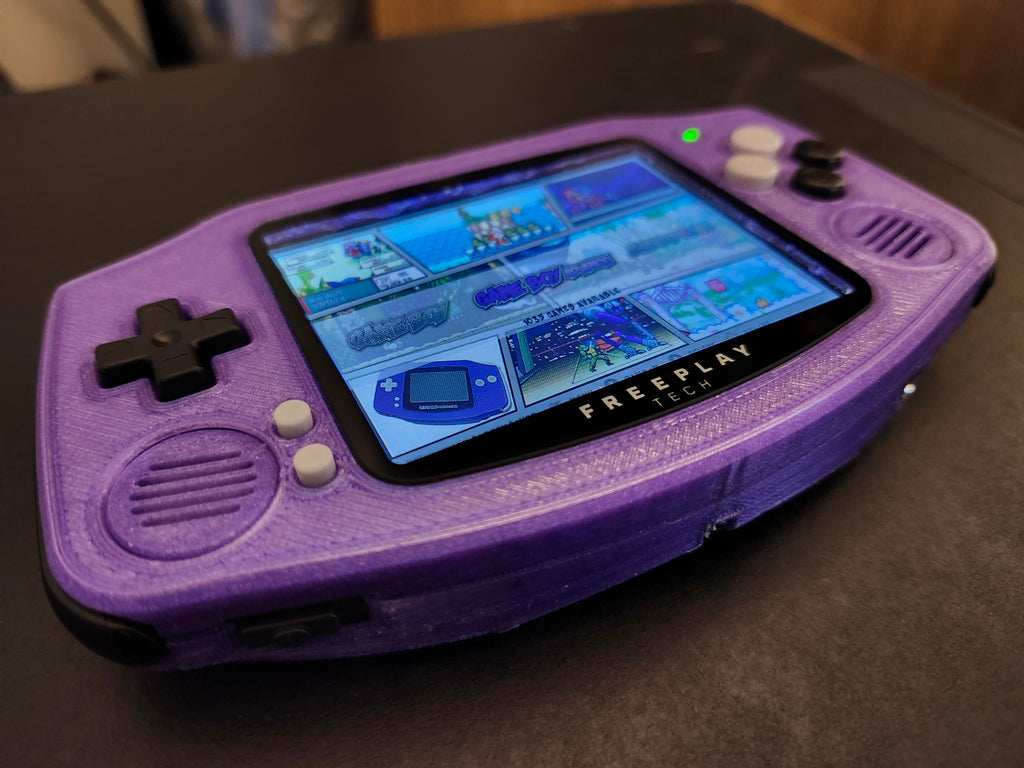 Custom Retro Handheld Console – Metallic Purple | Raspberry Pi Zero 2W Powered