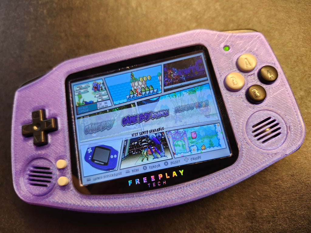 Custom Retro Handheld Console – Metallic Purple | Raspberry Pi Zero 2W Powered